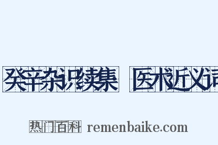 癸辛杂识续集·医术近义词是什么意思的图片